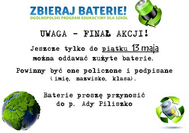 ZBIERAJ BATERIE – FINAŁ AKCJI