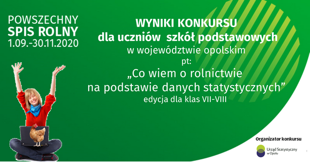 Konkurs dla szkół podstawowych „Co wiem o rolnictwie na podstawie danych statycznych?”