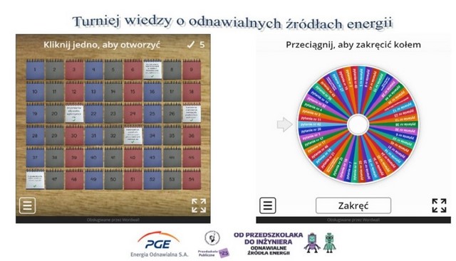 Wyniki Wojewódzkiego Turnieju Wiedzy o Odnawialnych Źródłach Energii.