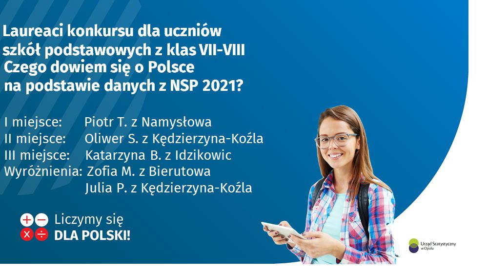 Wyniki konkursu „Czego dowiem się o Polsce na podstawie danych z NSP 2021?”