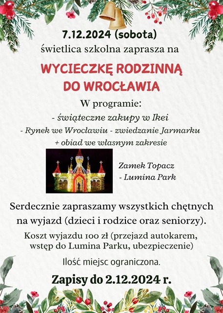 WYCIECZKA RODZINNA DO WROCŁAWIA